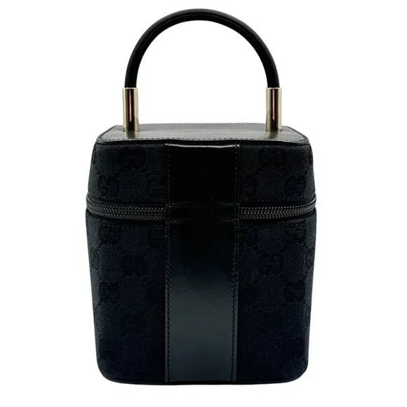 Gucci Tom Ford Era Vintage Monogram Box Vanity Bag in Black - Picture 2 of 10